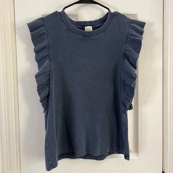 Roan and Ryan Kaia blue ruffle top- Size Small - Picture 1 of 5
